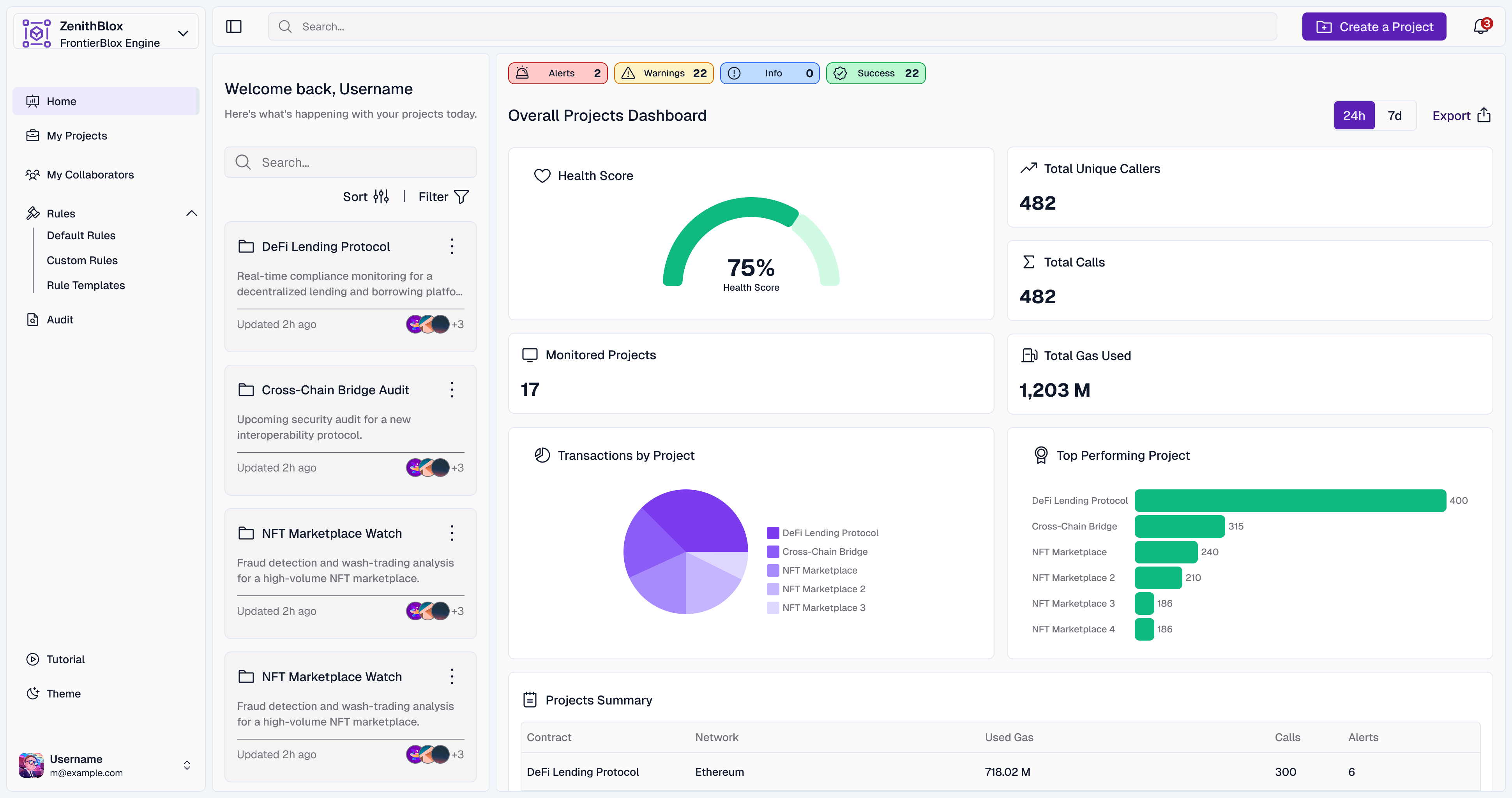 ZenithBlox FrontierBlox Dashboard